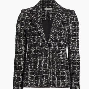 Alice + Olivia Macey Cropped Tweed Jacket